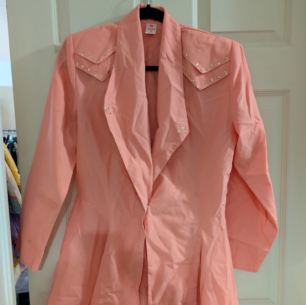 Coral Pink Studded Blazer